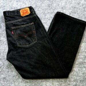 Levi's 550 Relaxed Fit Black Denim Jeans Womens 14 Husky W33 x L30